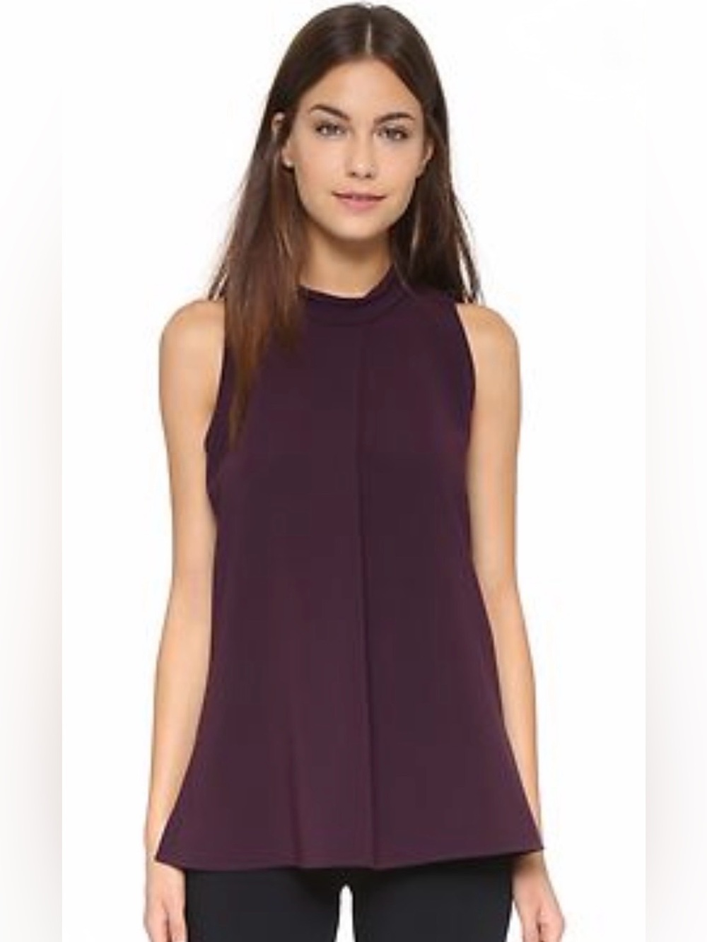 Theory | Talniza Admiral Crepe Sleeveless Top in Wine, M